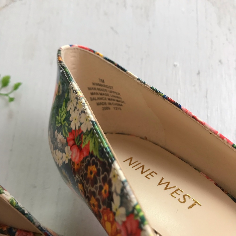 Nine West Margot Dark Pink Multicolor Floral - Picture 4 of 5